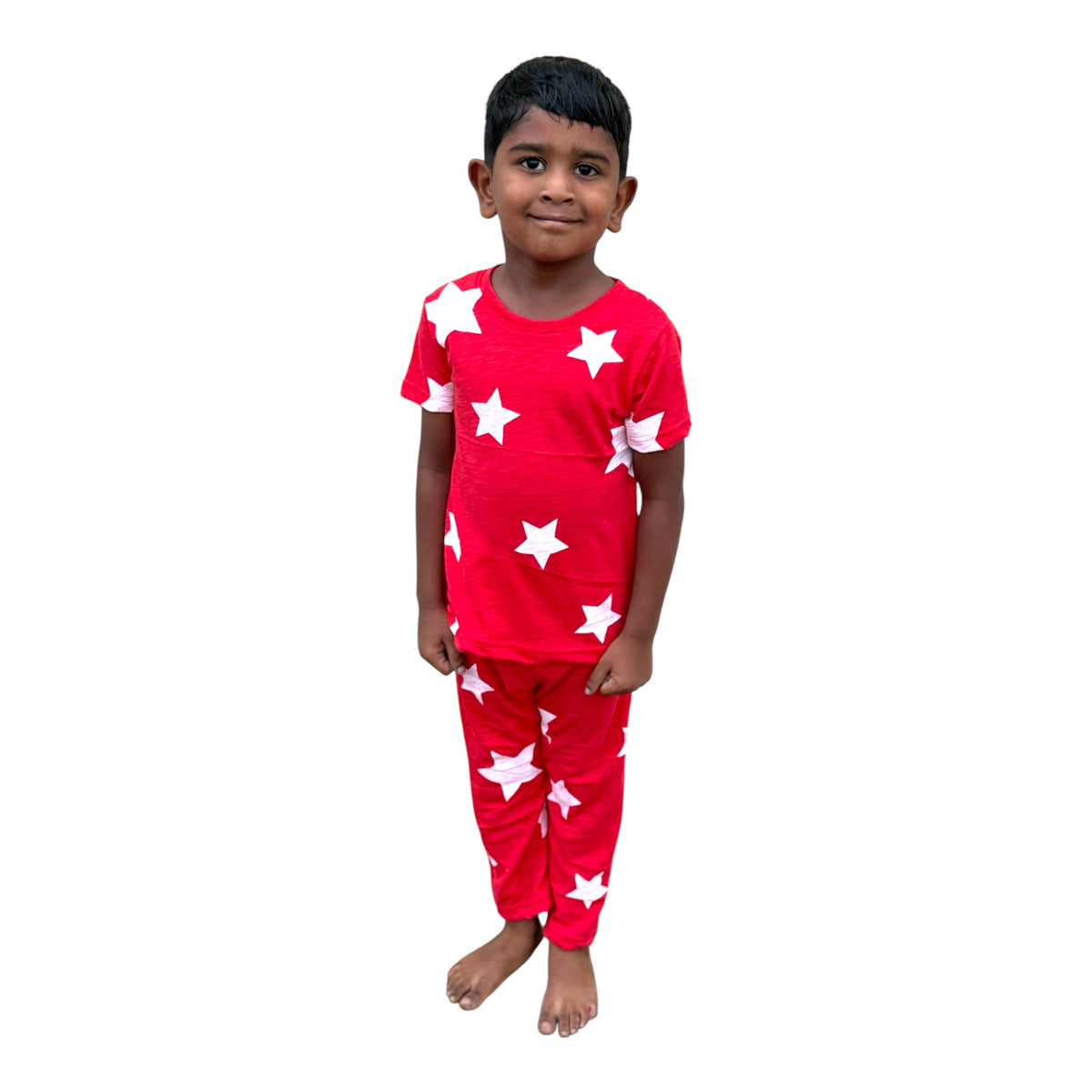 Elite Kids unisex TSHIRT+PANT RED STAR
