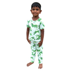 Elite Kids unisex TSHIRT+PANT Green Crocodile