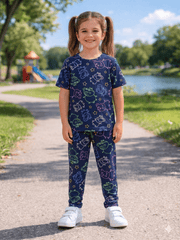 Teebuyindia kids wear FP-10 Elite Kids unisex TSHIRT+PANT NAVY Giggle Peppa Pig PRINT SET FP-10 Elite Kids unisex TSHIRT+PANT NAVY Giggle Peppa Pig PRINT SET