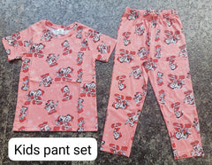Kids Unisex T-Shirt Pant Set SANTA MICKEY