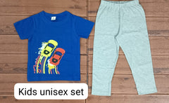 Kids Unisex T-Shirt Pant Set CAR