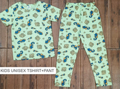 Kids Unisex T-Shirt Pant Set SEA HORSE