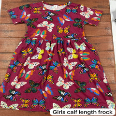 Kids Calf Length Frock BUTTERFLY