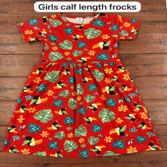 Kids Calf Length Frock KF