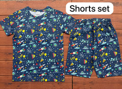 Kids Unisex Short Set  UFO print