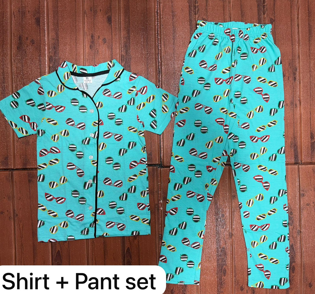 KIDS UNISEX SHIRT SET SPEC PRINT