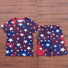 Kids  Unisex Short Set  Big Star Print