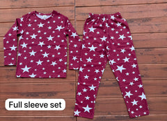 KIDS UNSIEX FULLSLEEVE SET STAR PRINT