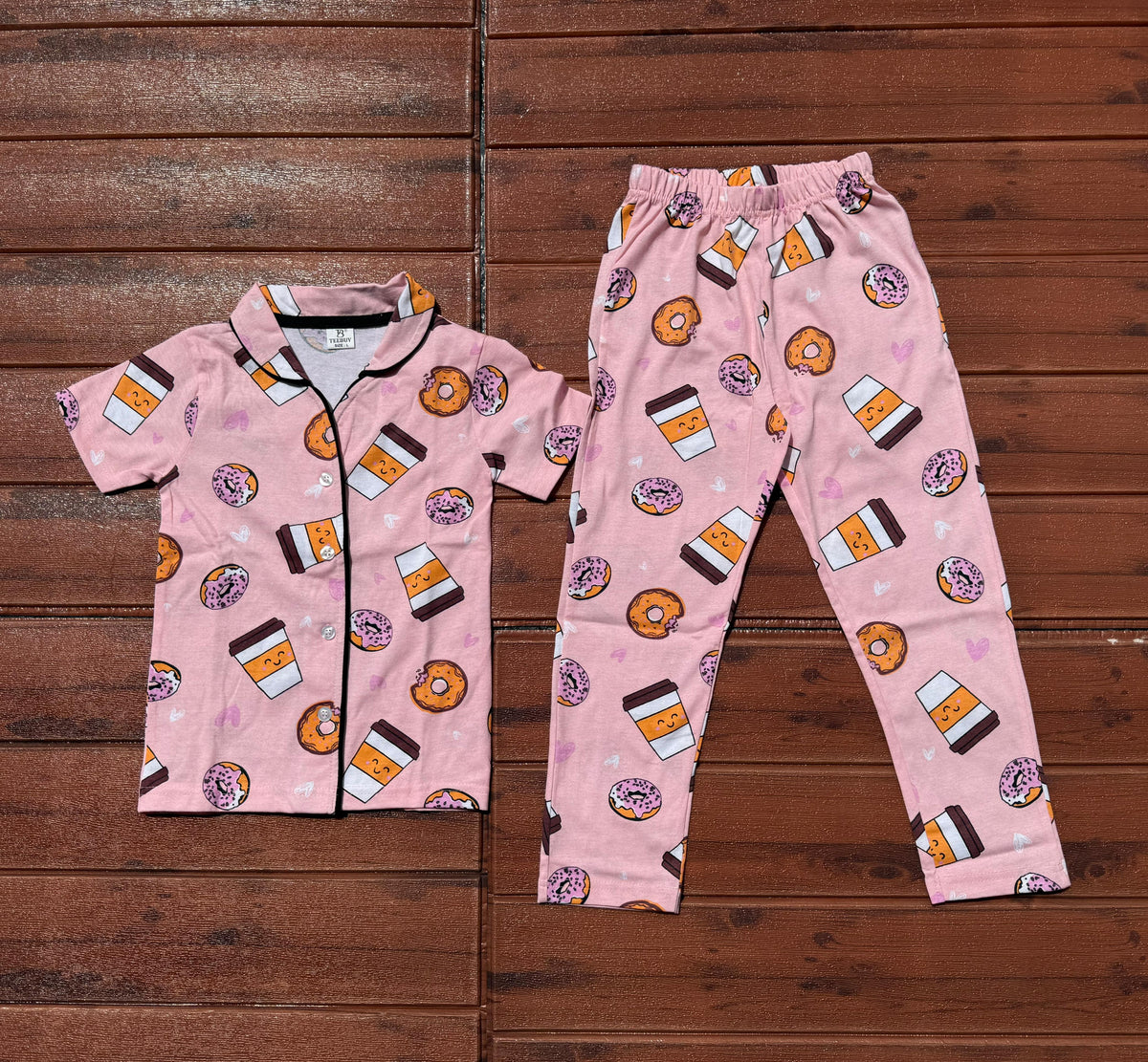 KIDS UNISEX SHIRT SET DOUGHNUT
