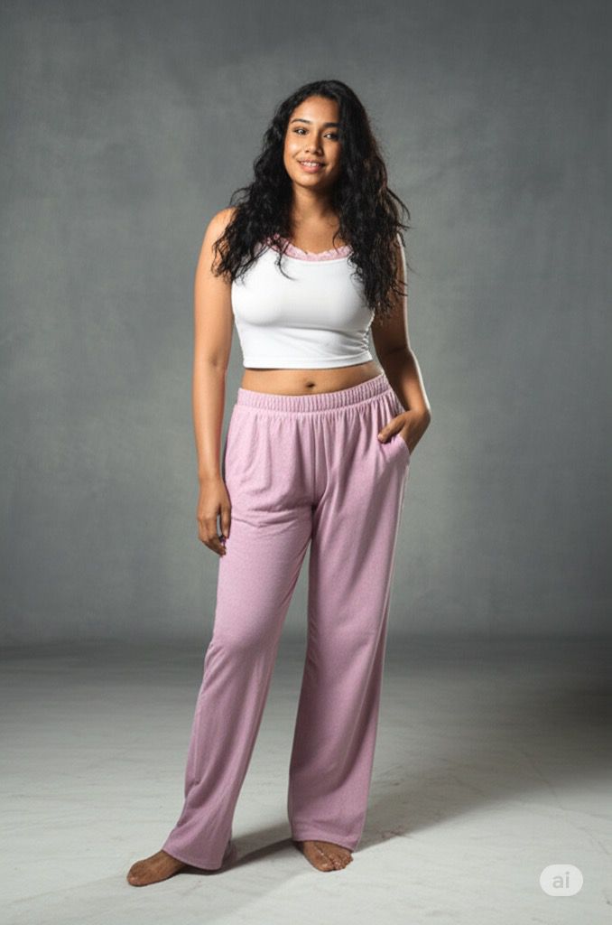 WOMENS PYJAMA PANT FREE SIZE PINK
