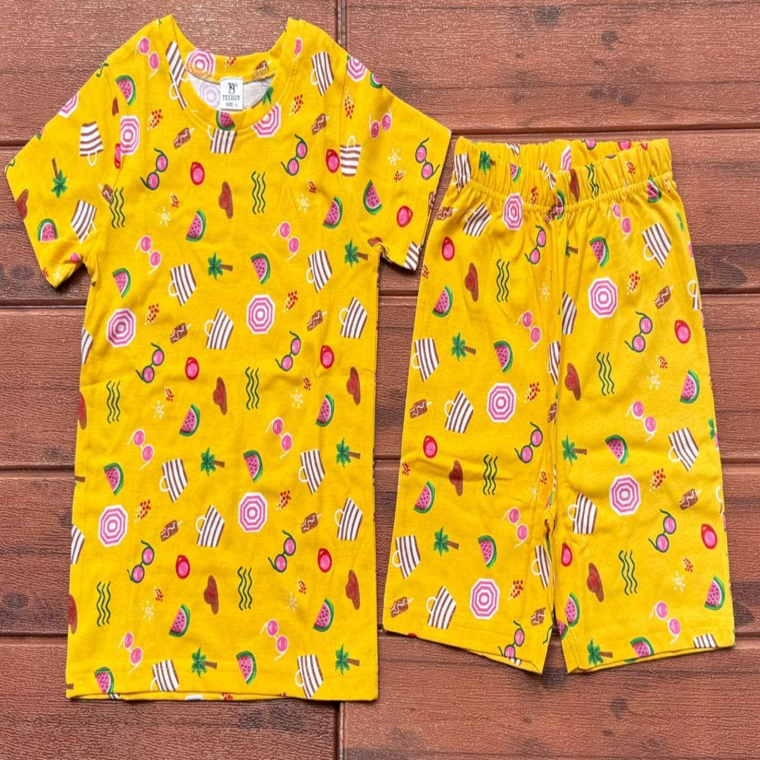 Kids  Unisex Short Set YELLOW