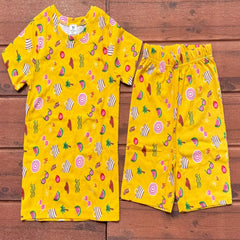 Kids  Unisex Short Set YELLOW