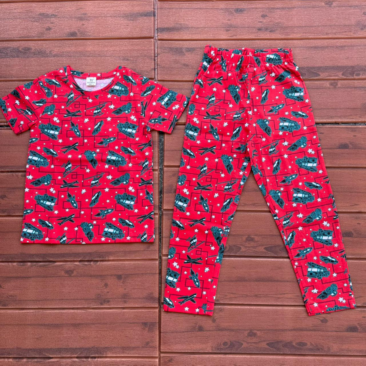 Kids unisex TSHIRT+PANT FIRE TRUCK