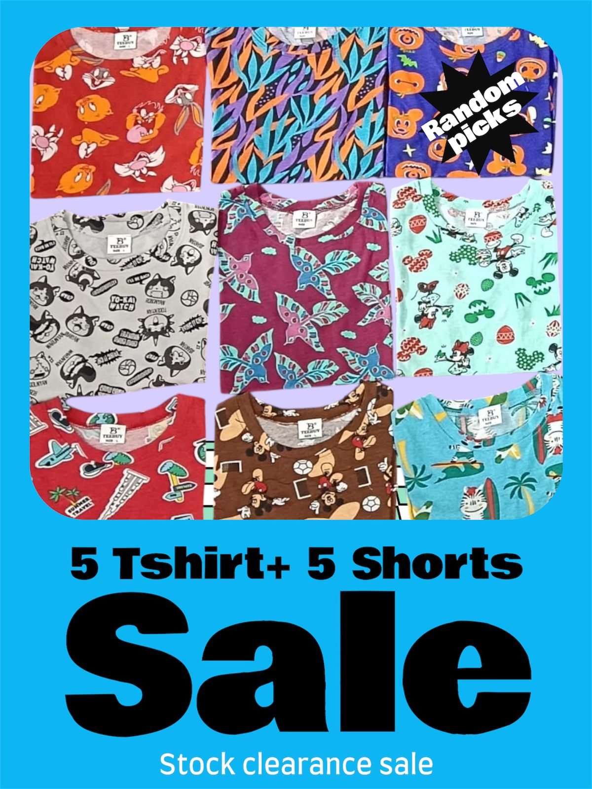 BOY COMBO 599/-(10 PCS-10 COLORS)(SHORTS 0R PANT)