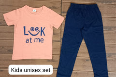 Kids Unisex T-Shirt Pant Set LOOK