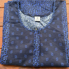 CHUDI NIGHTY WITH SIDE POCKET BLUE