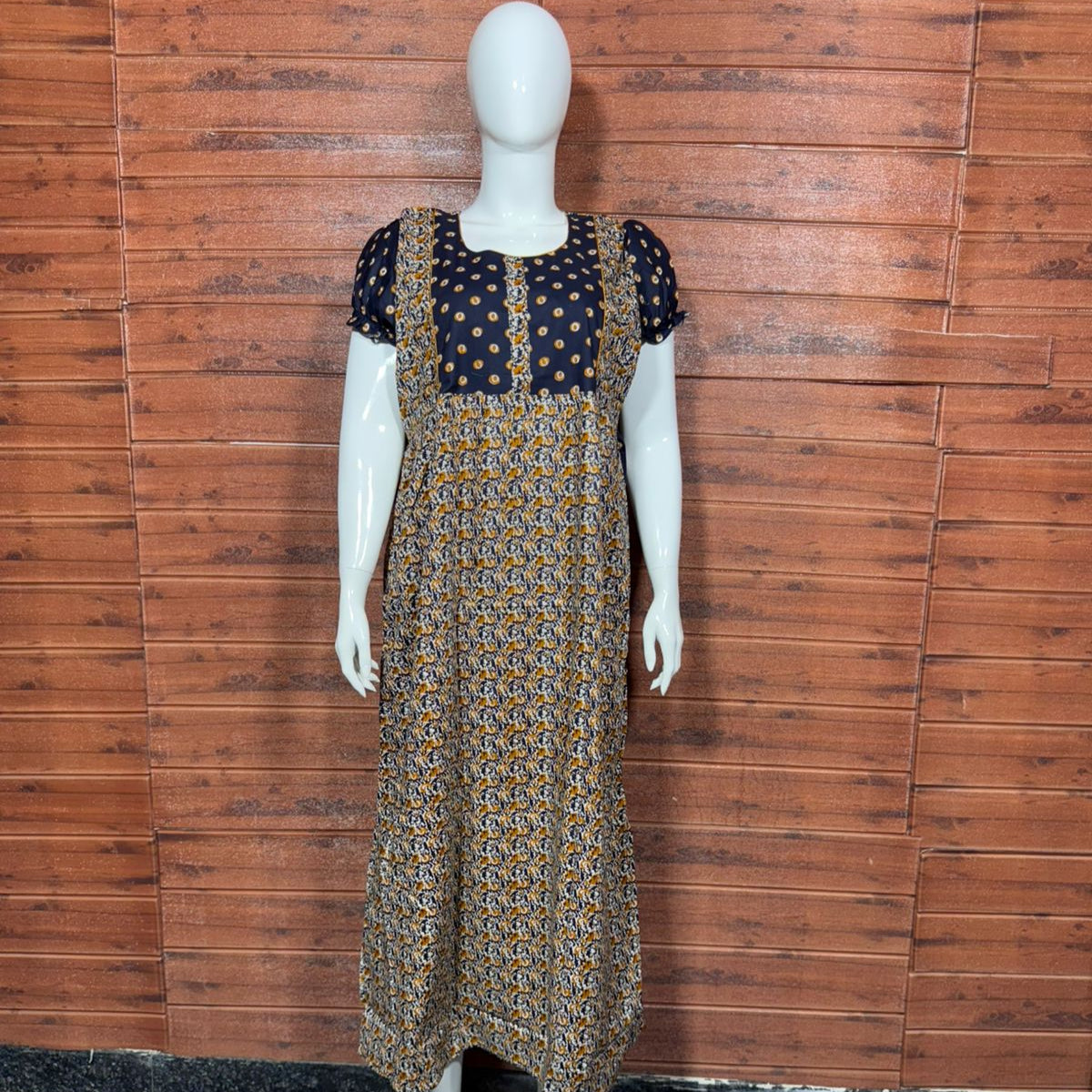 FROCK NIGHTY PUFF SLEEVE  (FULL LENGTH) TBC-1