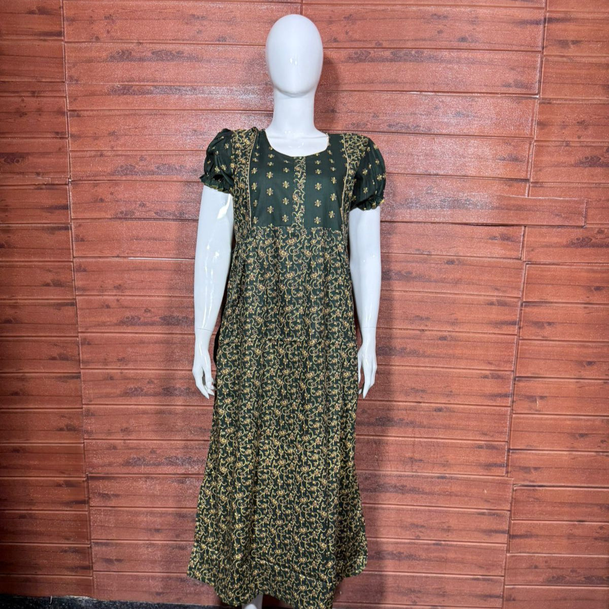 FROCK NIGHTY PUFF SLEEVE  (FULL LENGTH) TBC-5