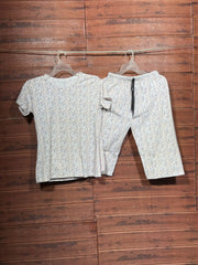 ELITE WOMENS 3/4TH PYJAMA SET  FLORAL