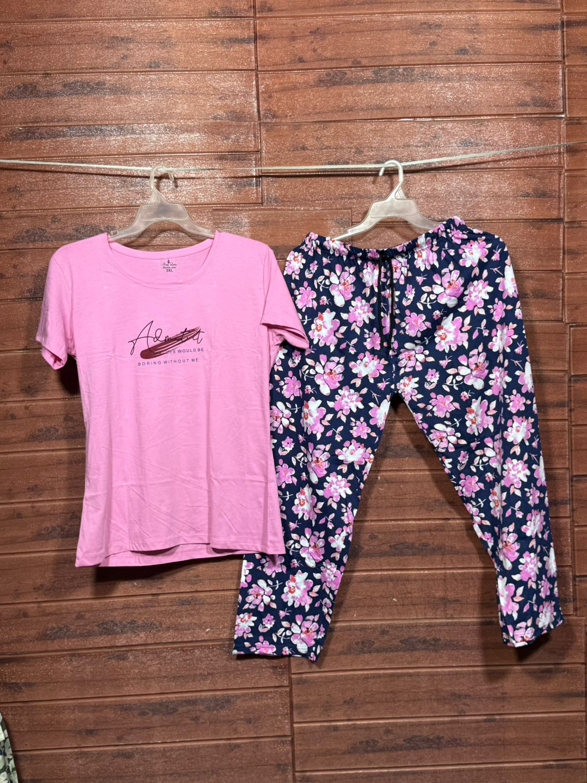 ELITE WOMENS PYJAMA SET WITH FULL PANT PINK AMITY