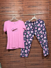 ELITE WOMENS PYJAMA SET WITH FULL PANT PINK AMITY