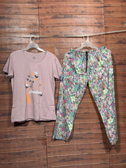 ELITE WOMENS PYJAMA SET WITH FULL PANT CLAY BIRD