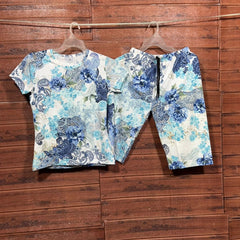 ELITE WOMENS 3/4TH PYJAMA SET WHITE