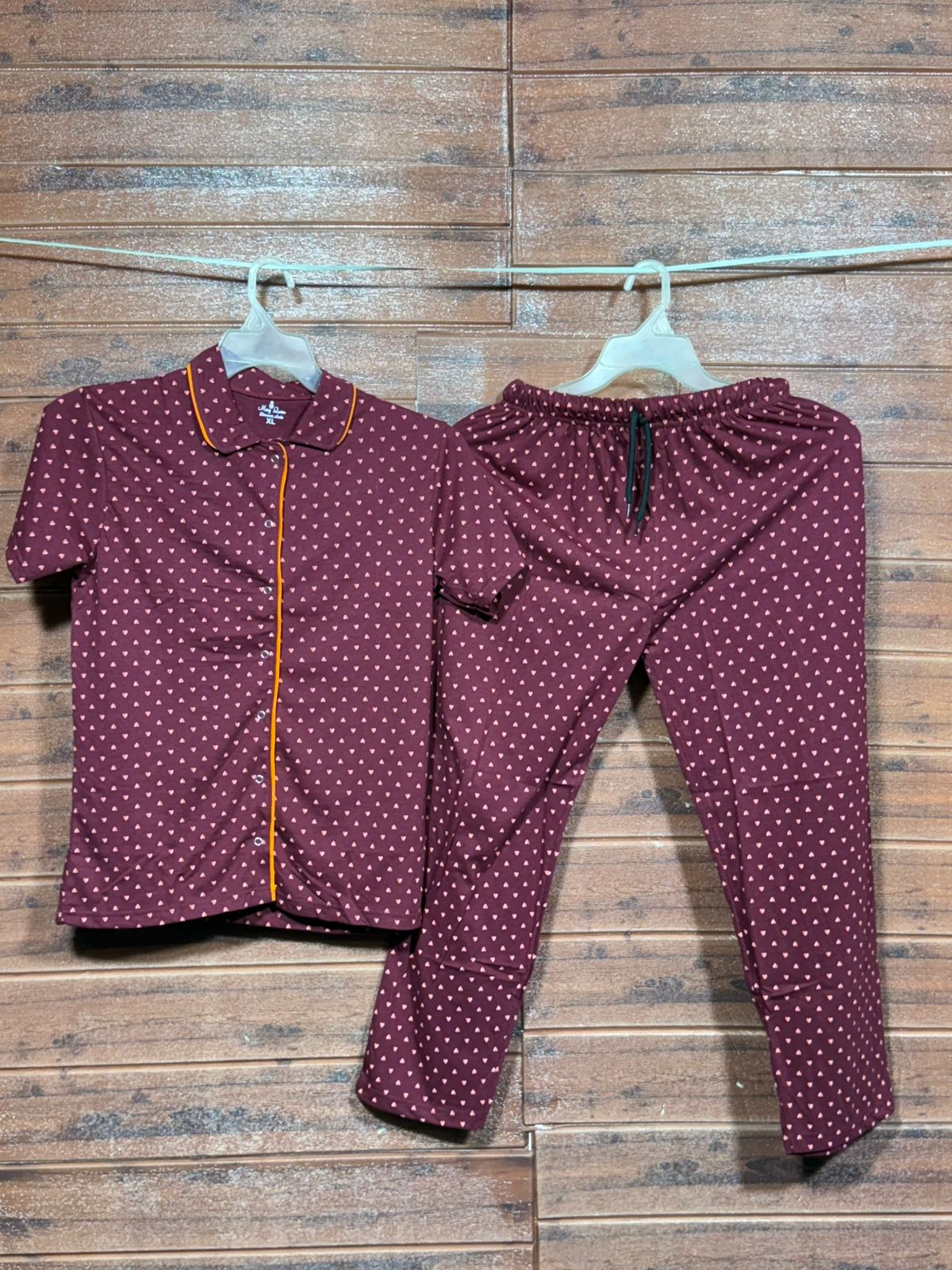 Shirt with pant pyjama Meroon Heart