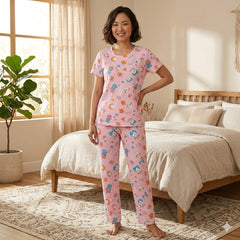 Teebuyclothing ELITE WOMENS TSHIRT + PANT PYJAMA SET ELITE WOMENS TSHIRT + PANT PYJAMA SET