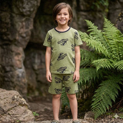 Teebuyindia kids wear ELITE KIDS UNISEX  SHORTSET JURASSIC ELITE KIDS UNISEX  SHORTSET JURASSIC