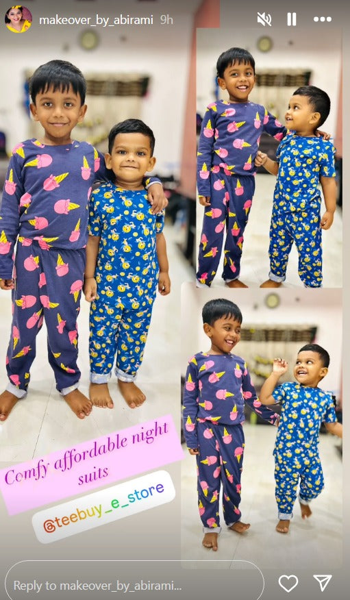KIDS UNSIEX FULLSLEEVE SET AQUA UNICORN